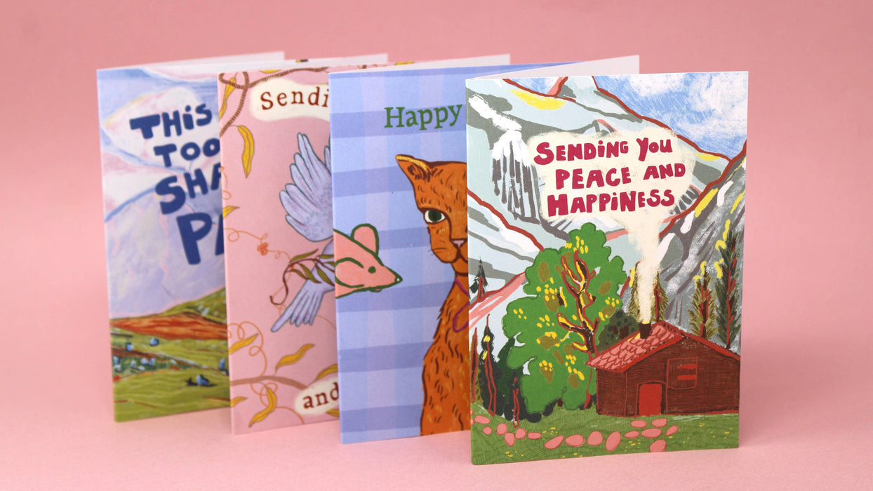 Ik stuur je vrede & geluk A6 wenskaart