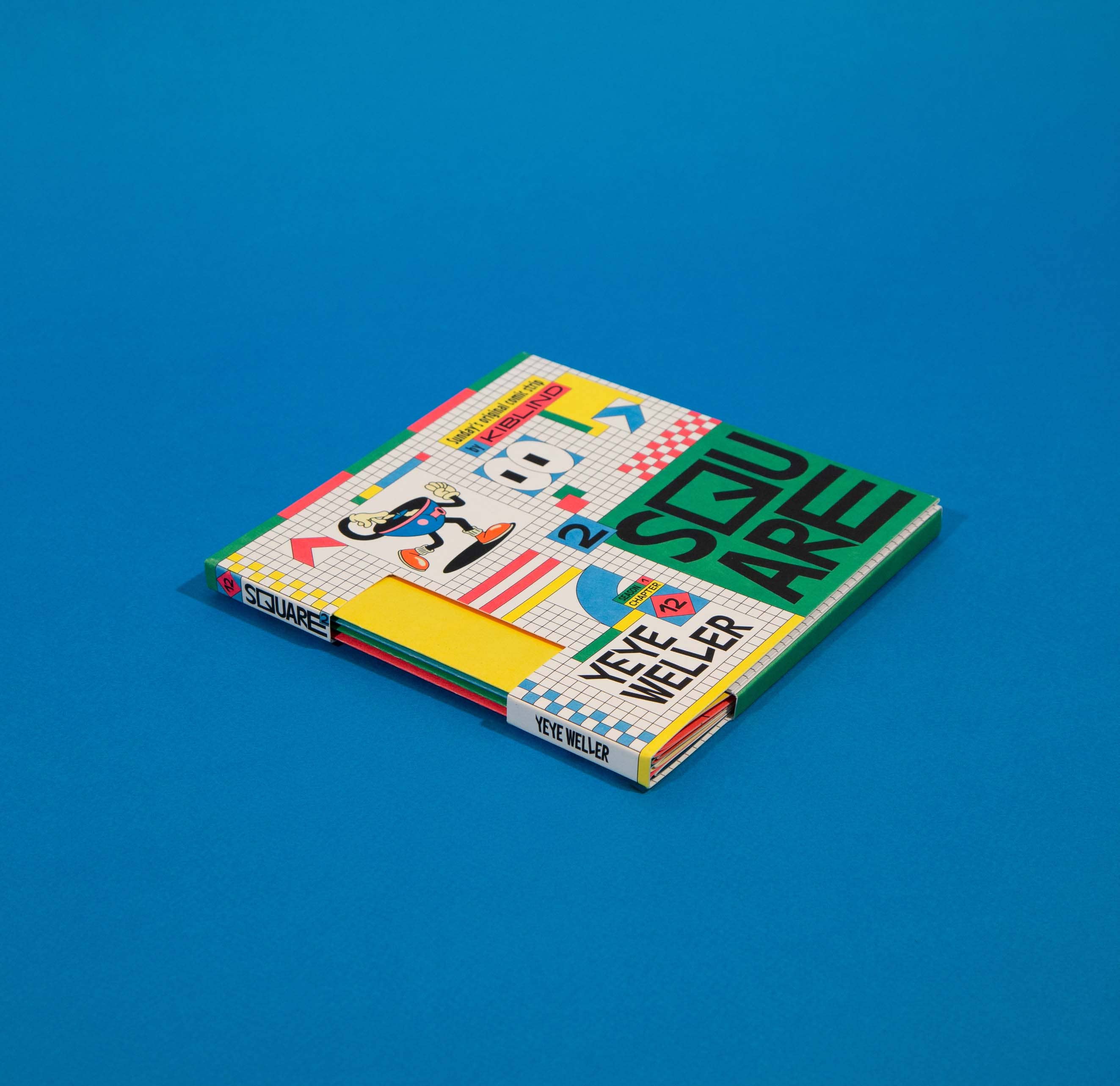 SQUARE² etui van Yeye Weller, detail van de print