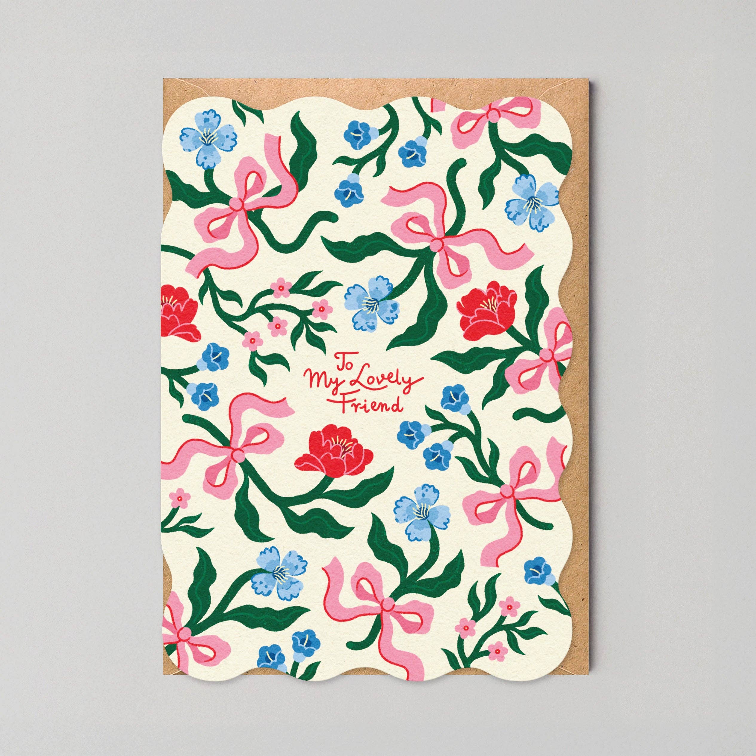 Bloemen Vriendschapskaart | Zomaar Kaart | Uitgesneden Kaart