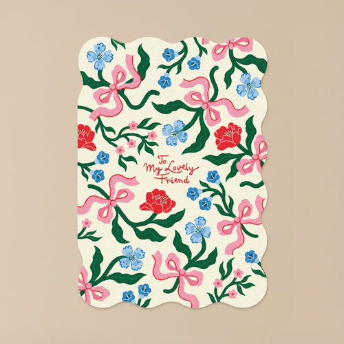 Bloemen vriendschapskaart met handgeschilderd boeket van Edyta Demurat – Studio Boketto