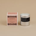 Boogie Bougie Damask Rose & Oud, chroom geurkaars 250 g met doos, beige studio