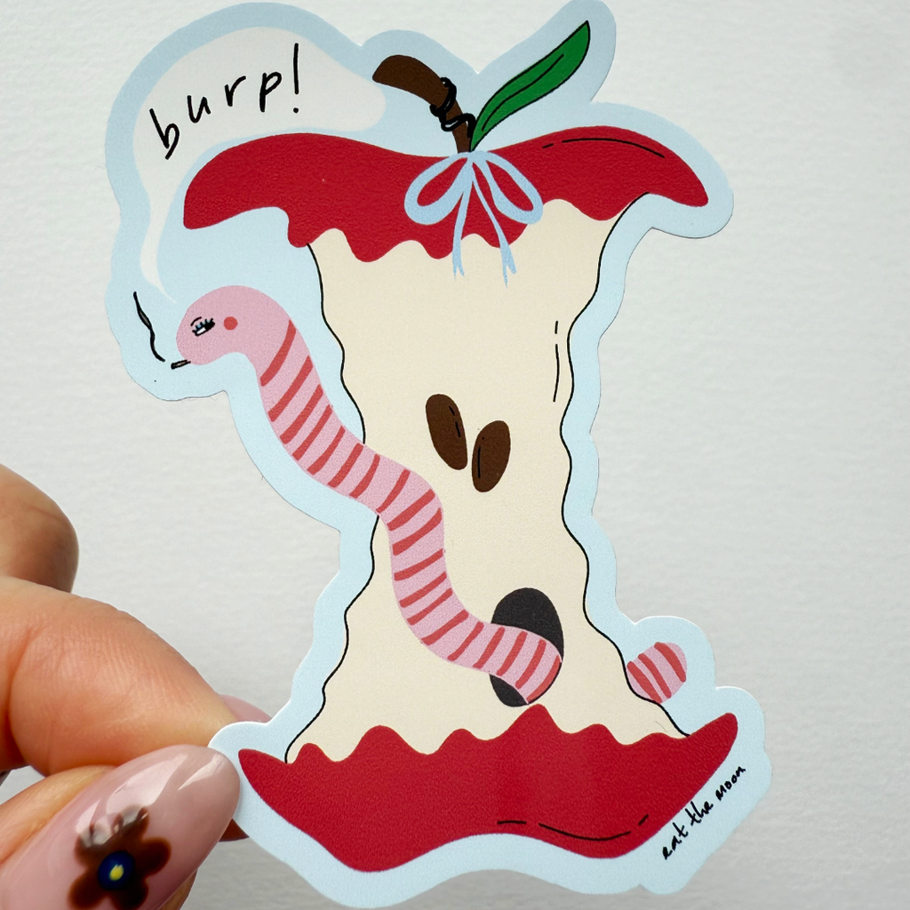 Wormsticker van ongeveer 8 cm, waterdicht vinyl