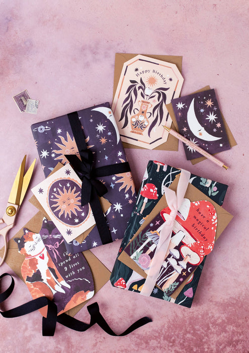 Smiling Sun minikaart | Blanco kaart | Mini-wenskaarten