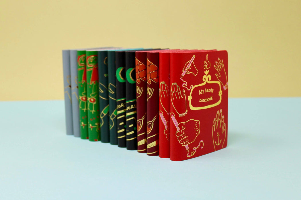 Geïllustreerd leren midi-dagboek