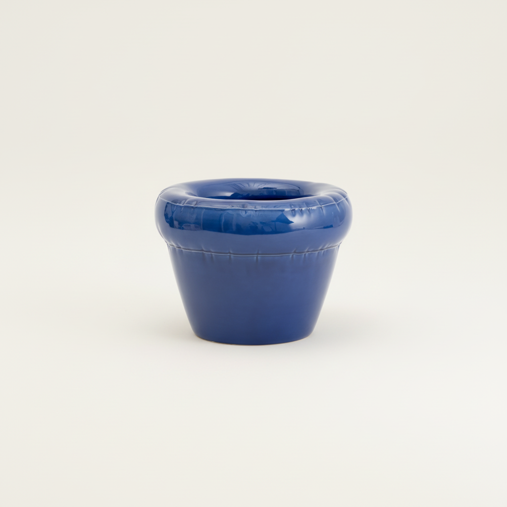 Donkerblauwe plantenpot