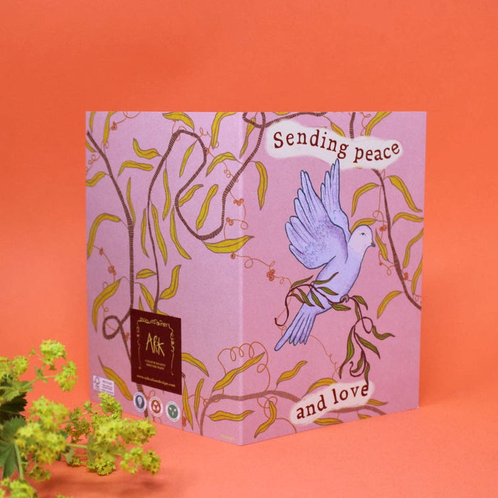 Vrede en Liefde Duif A6 Wenskaart