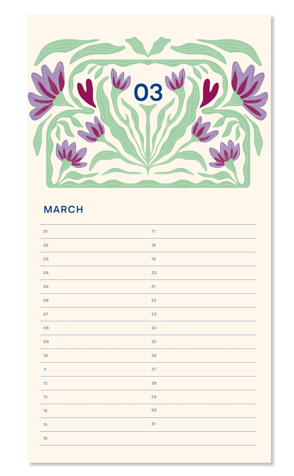 Verjaardagskalender - Bloemenvaas