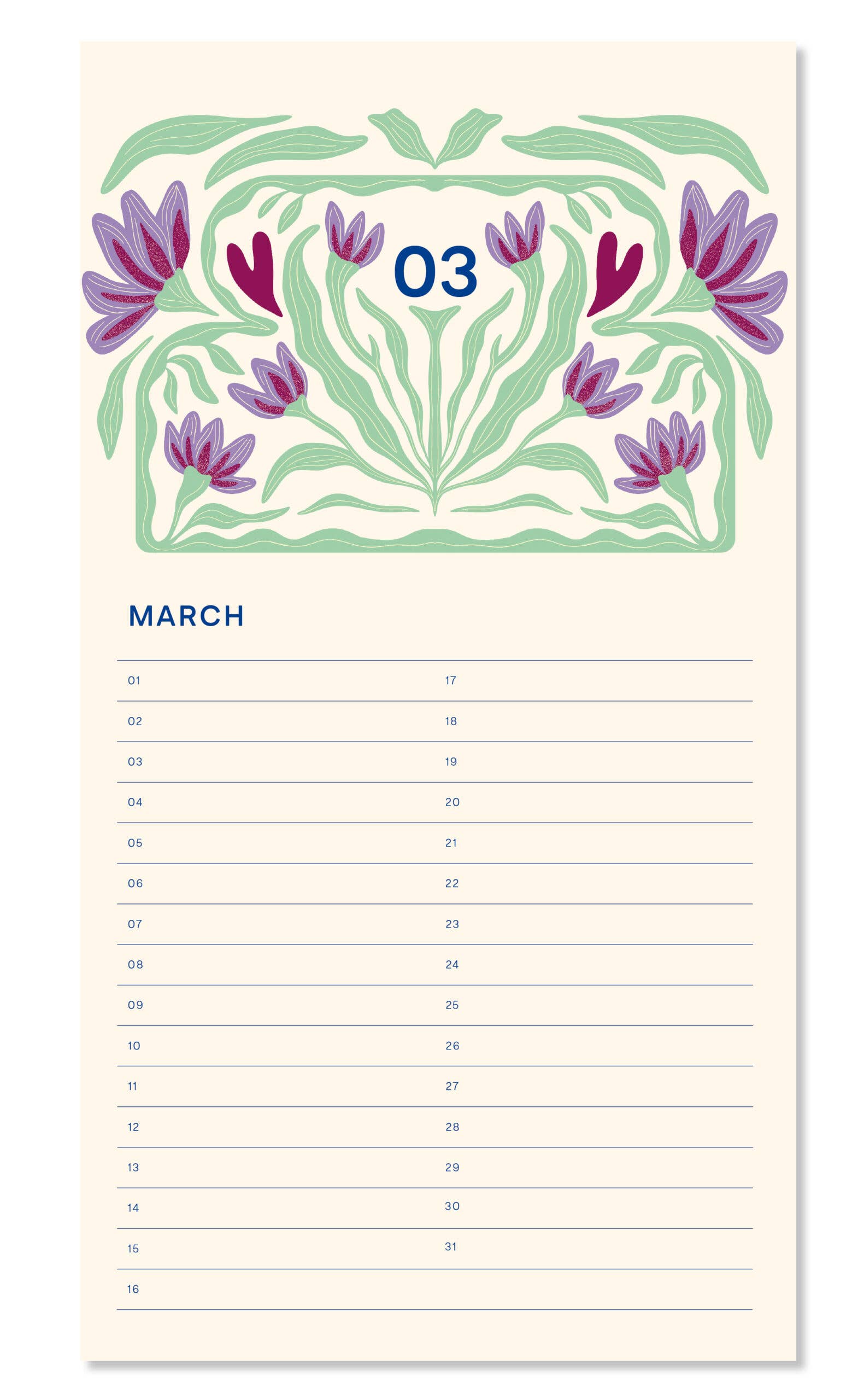 Verjaardagskalender - Bloemenvaas
