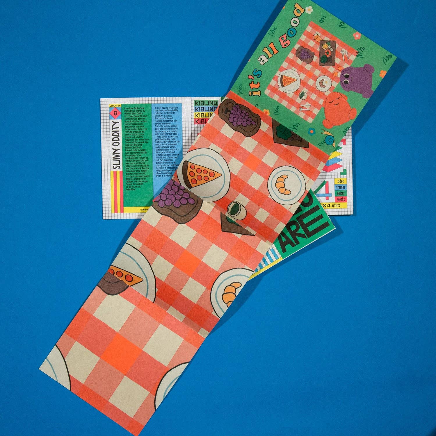 SQUARE² etui met ontwerp van Slimy Oddity, vooraanzicht