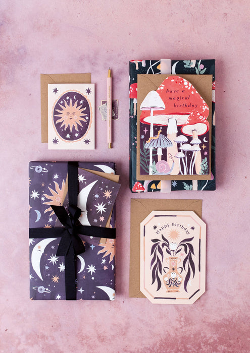 Smiling Sun minikaart | Blanco kaart | Mini-wenskaarten