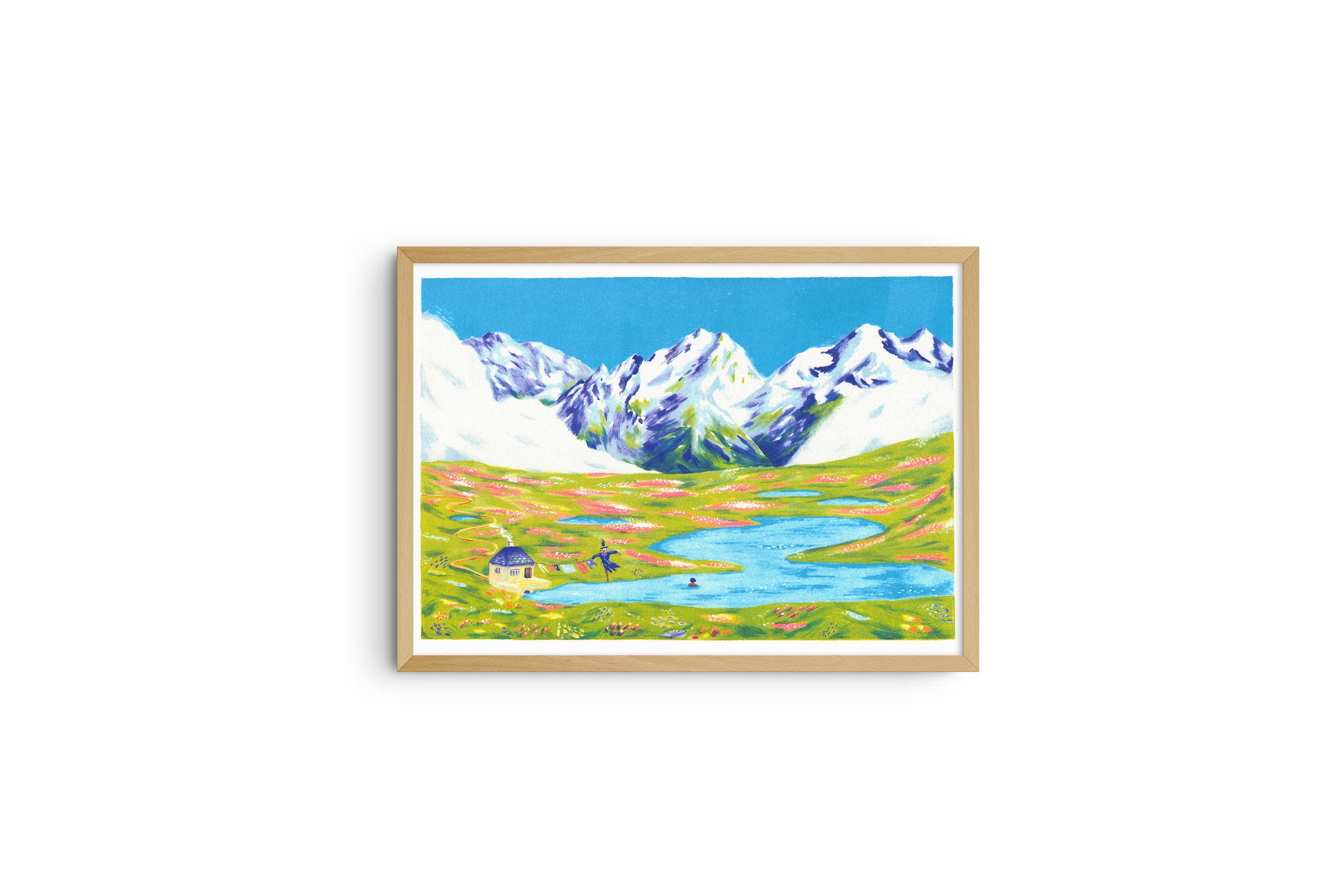 Risoposter Howl's Moving Castle door Laura Olivieri, gedrukt door KIBLIND Atelier