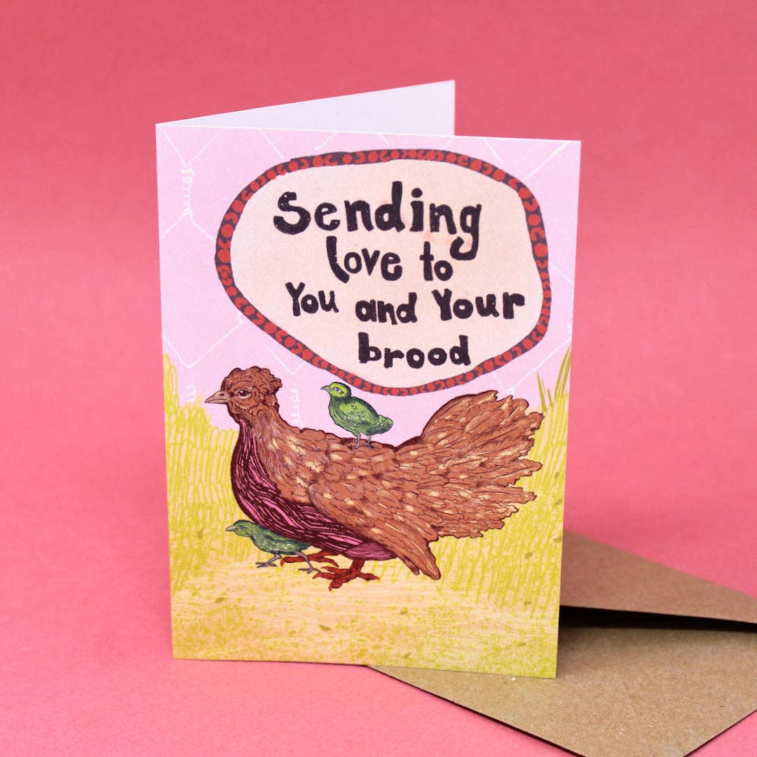 Brood wenskaart, detail van de illustratie