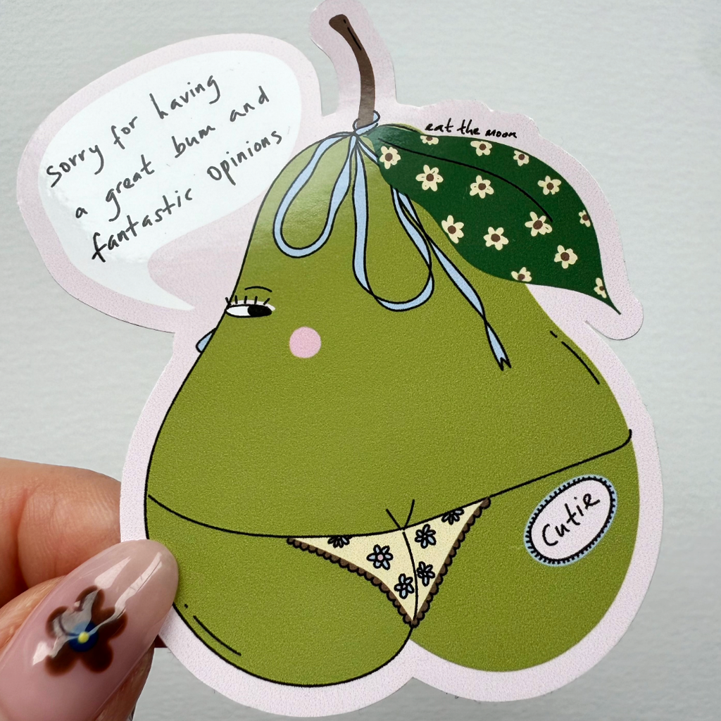 Peer sticker van ongeveer 8 cm, waterdicht vinyl