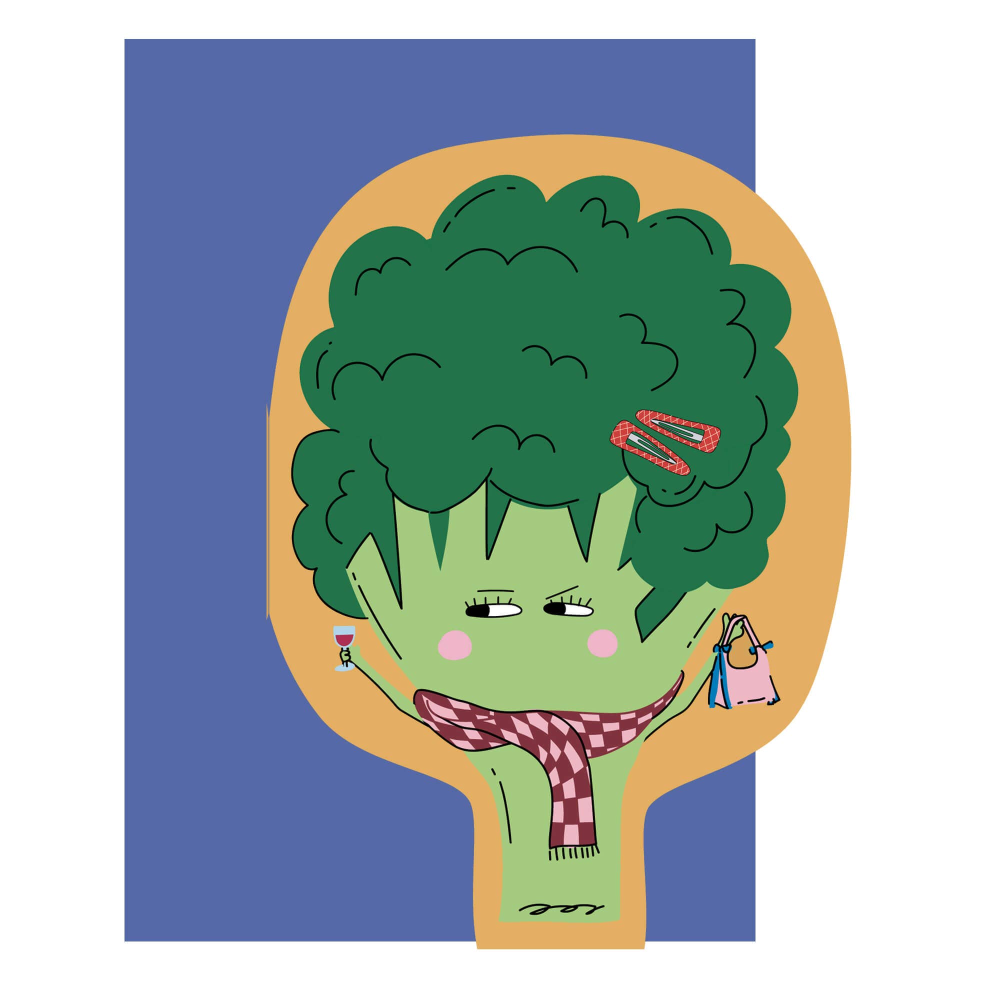 Hé Broccoli! Stansjabloon voor alledaagse wenskaart | grappige kaart
