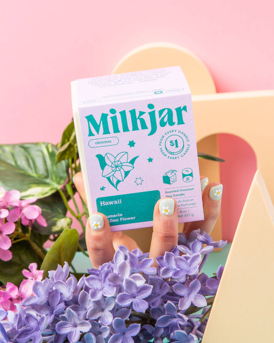 Hawaï - Plumeria & Lilac Coconut Soy kaars van 8 oz
