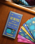 Set van zes gezeefdrukte cadeaulabels uit Jaipur