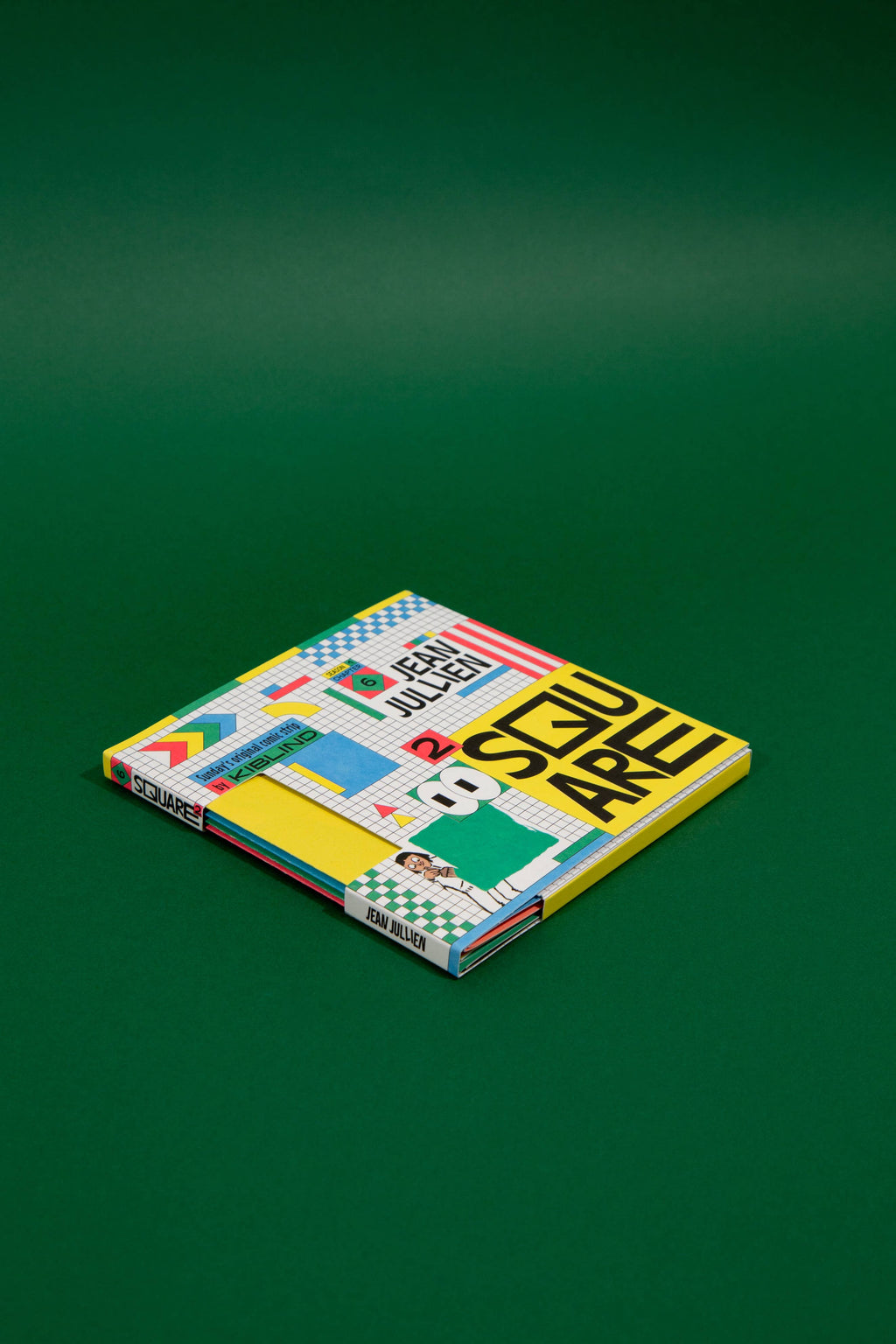 SQUARE² etui Jean Jullien, geopend met ruimte voor pennen