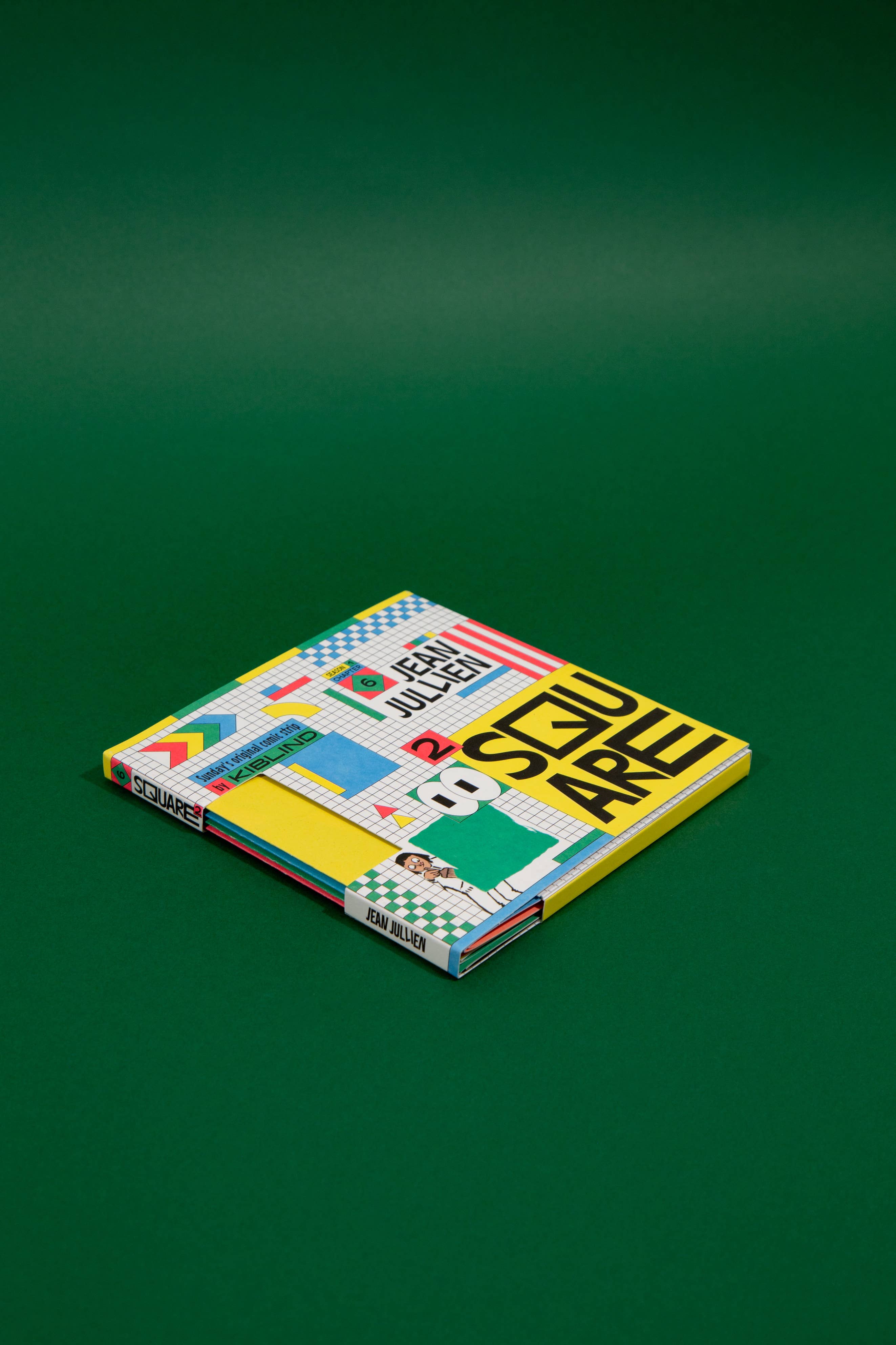 SQUARE² etui Jean Jullien, geopend met ruimte voor pennen