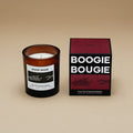 Boogie Bougie Furry Fire & Spiced Ambition, glazen geurkaars 270 g met doos, beige studio