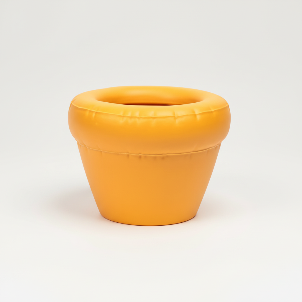 Gele plantenpot 2