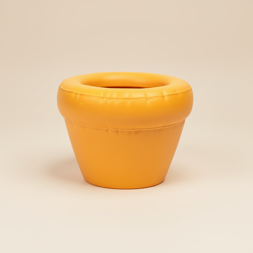Gele pot warme achtergrond