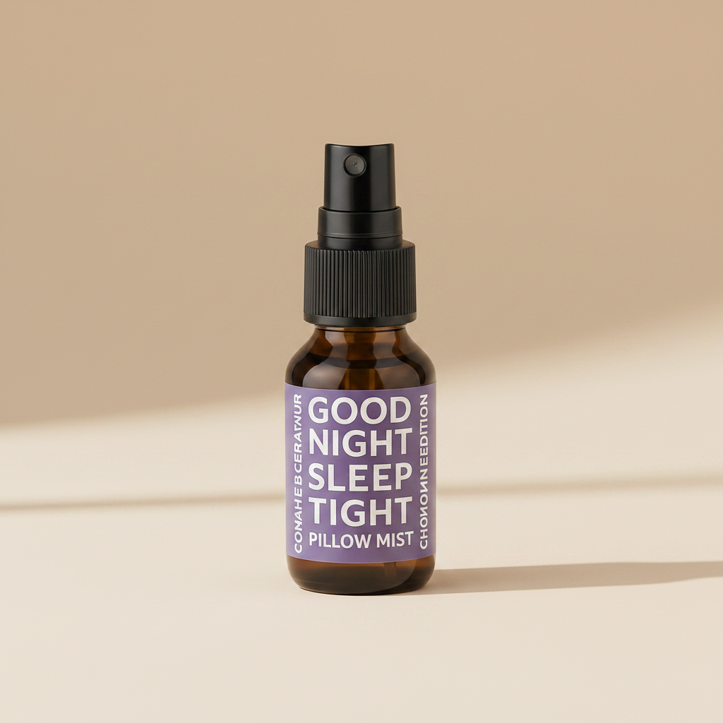 Good Night Sleep Tight Pillow Mist with transparent background