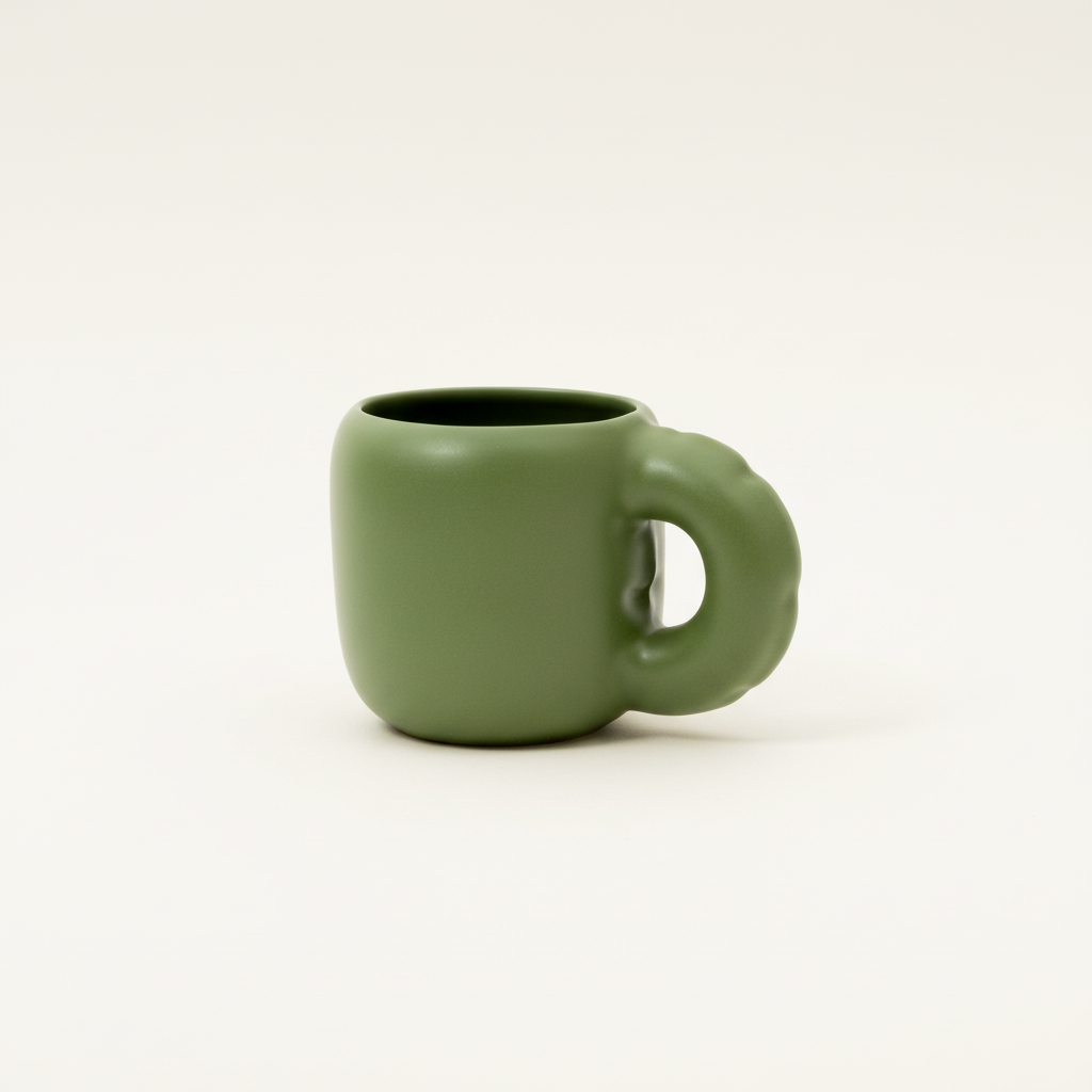 Groene mok studio packshot