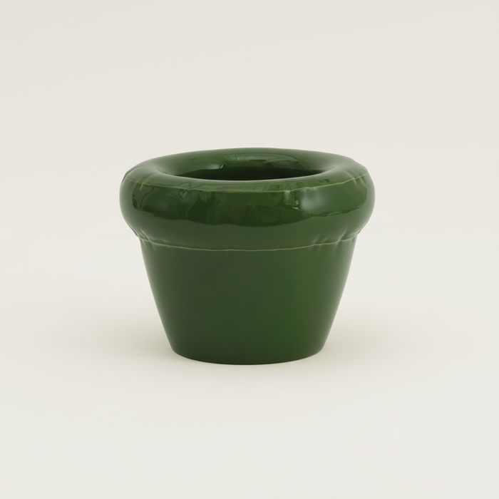 Groene plantenpot studio packshot