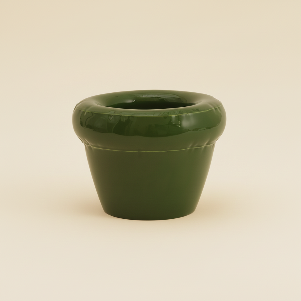 Groene pot warme achtergrond