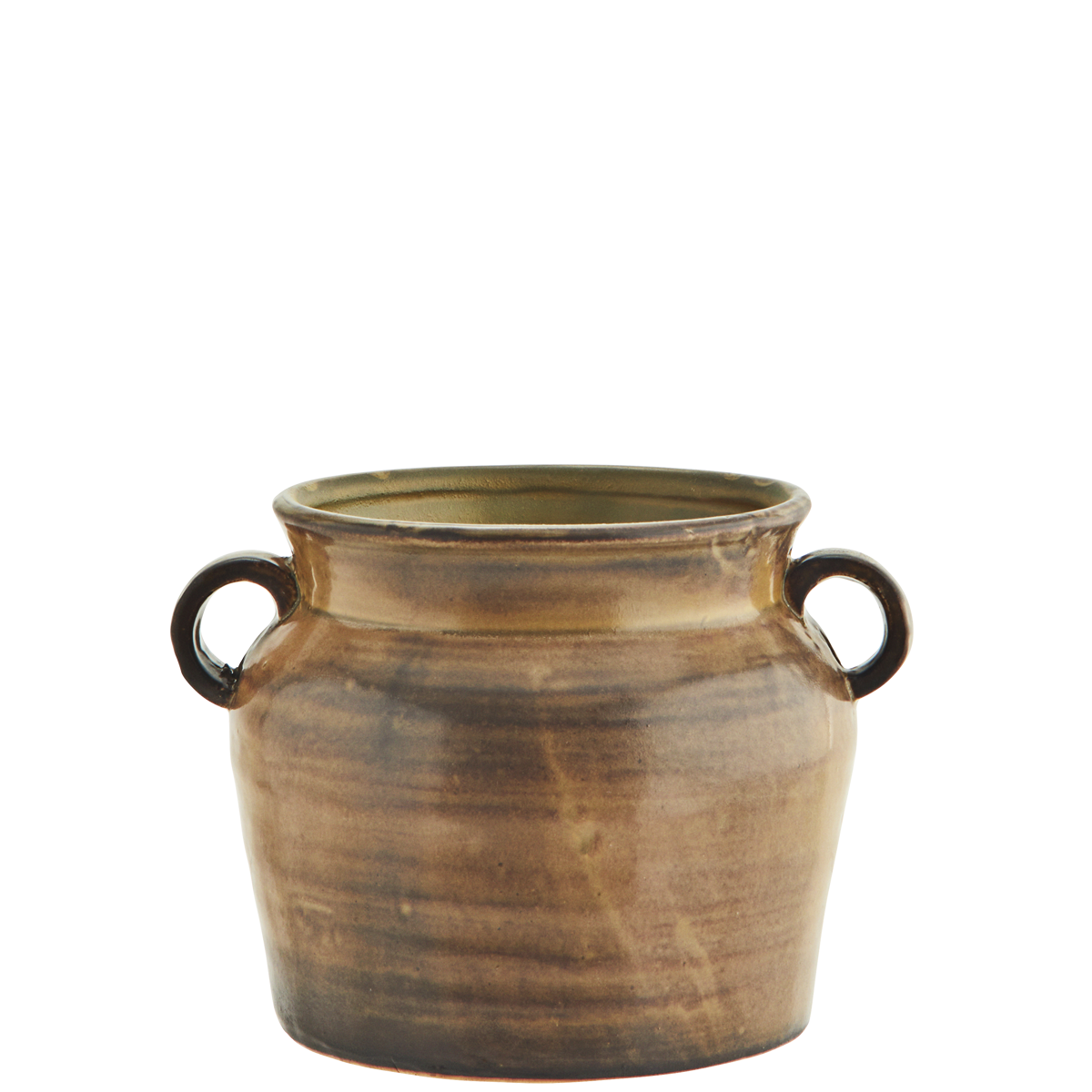 Stenen bloempot mosterd bruin – Madam Stoltz