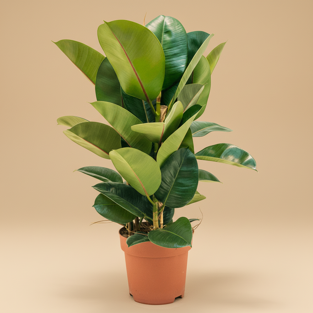 Ficus elastica Robusta - Rubberboom toef in pot