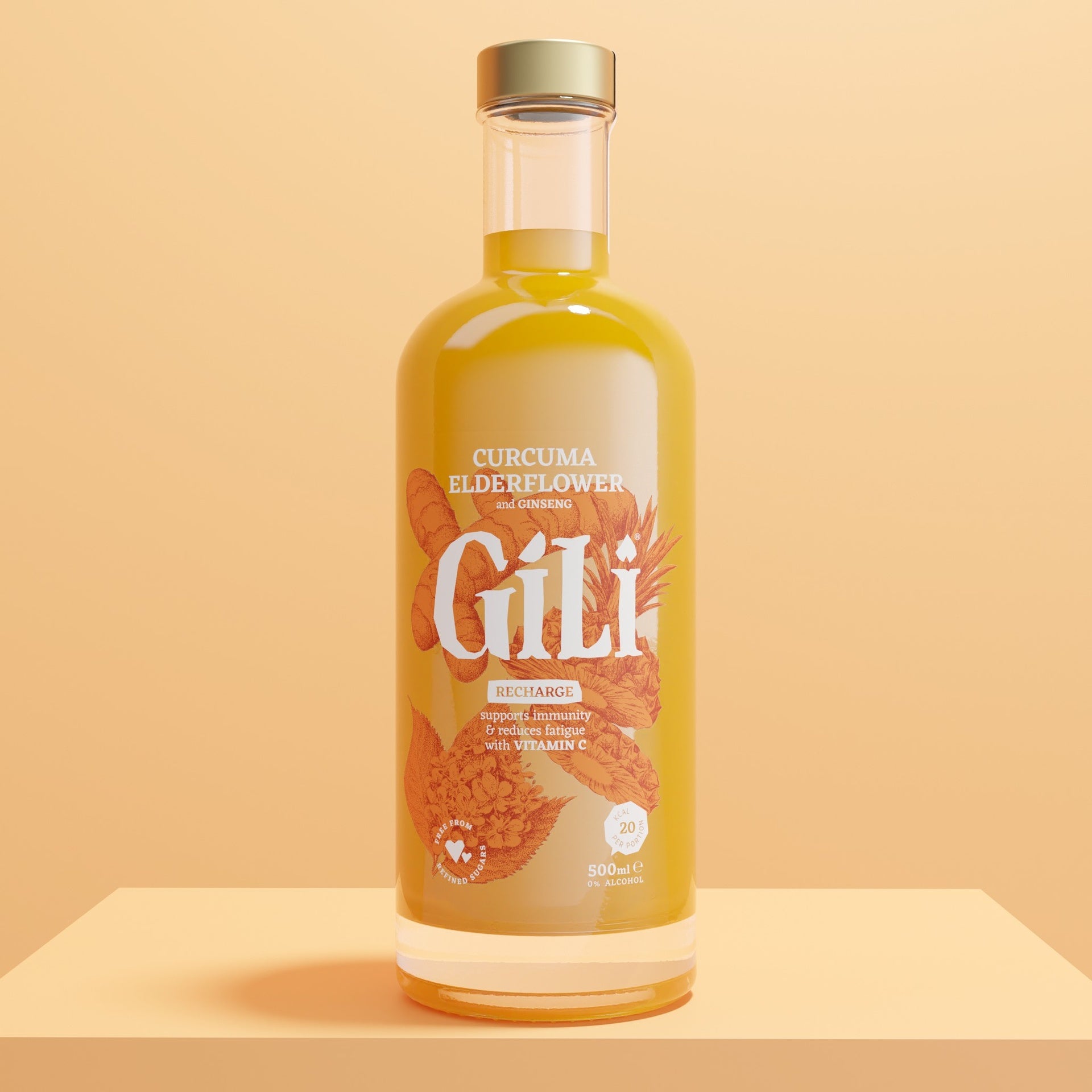GILI Recharge Curcuma Elixir 500ml fles