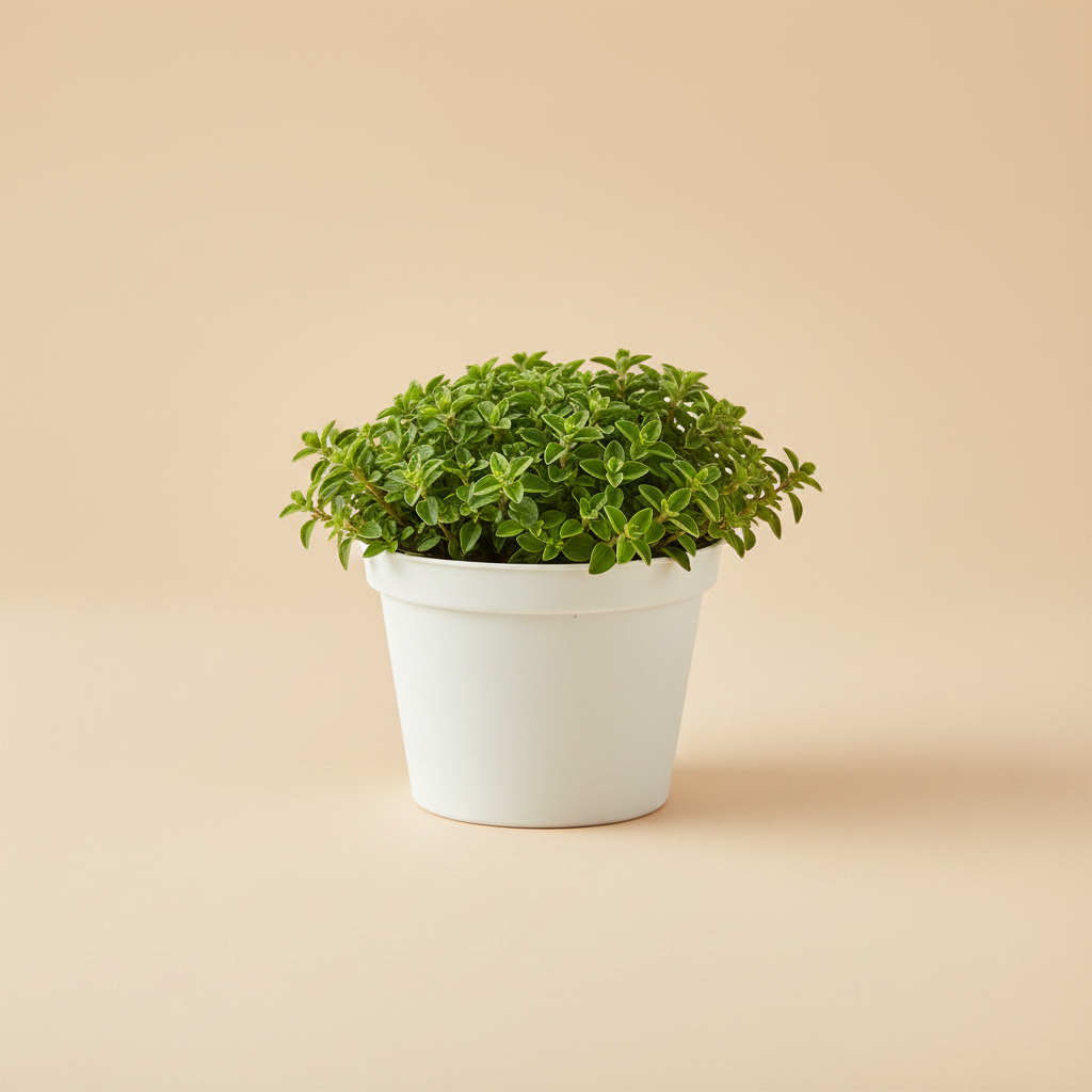 Origanum Vulgare - Oregano op warme beige studioachtergrond
