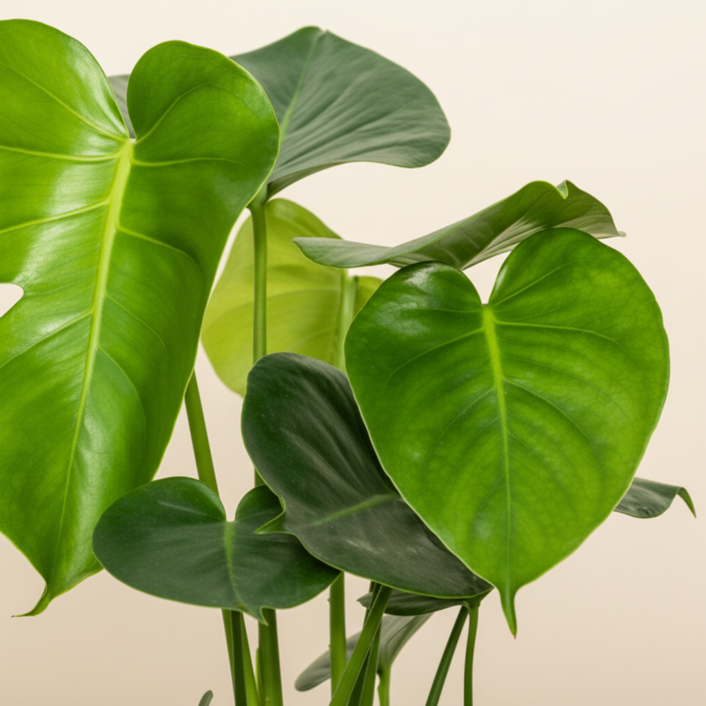 Monstera deliciosa - Detail gespleten bladeren