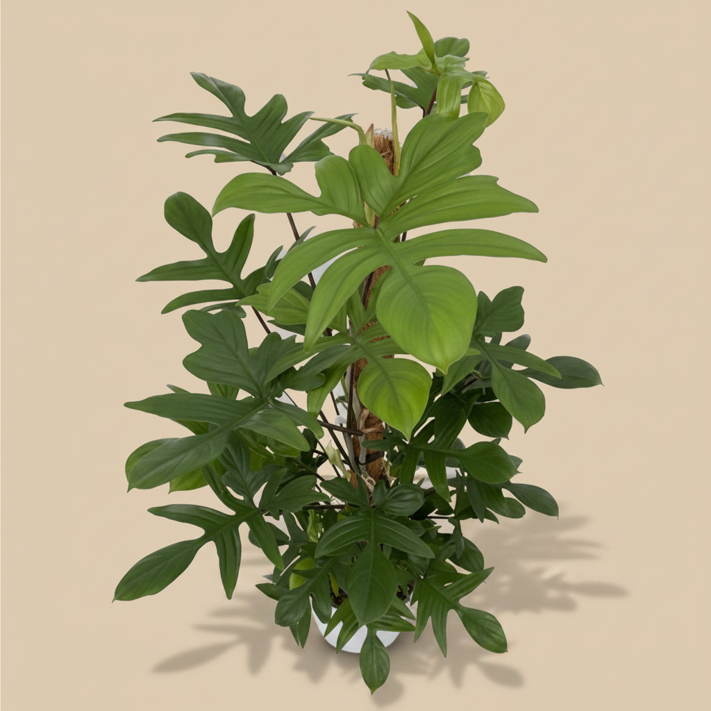 Philodendron Pedatum beige studioachtergrond