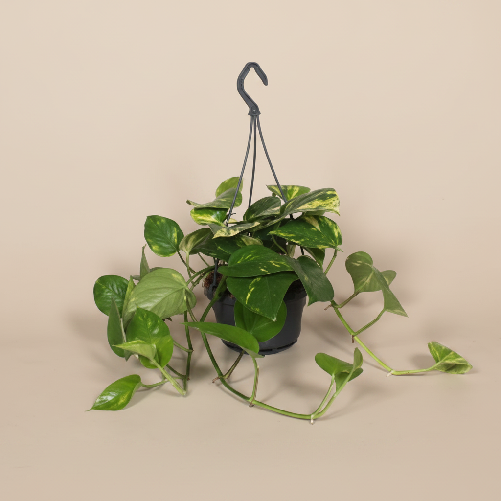 Epipremnum Aureum – warme beige studioachtergrond