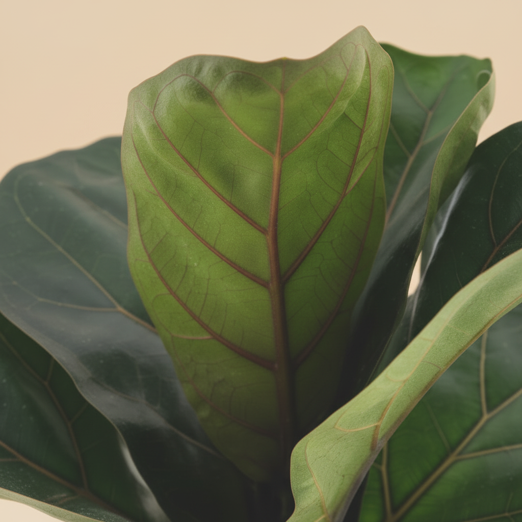 Ficus Lyrata Bambino – close-up bladeren