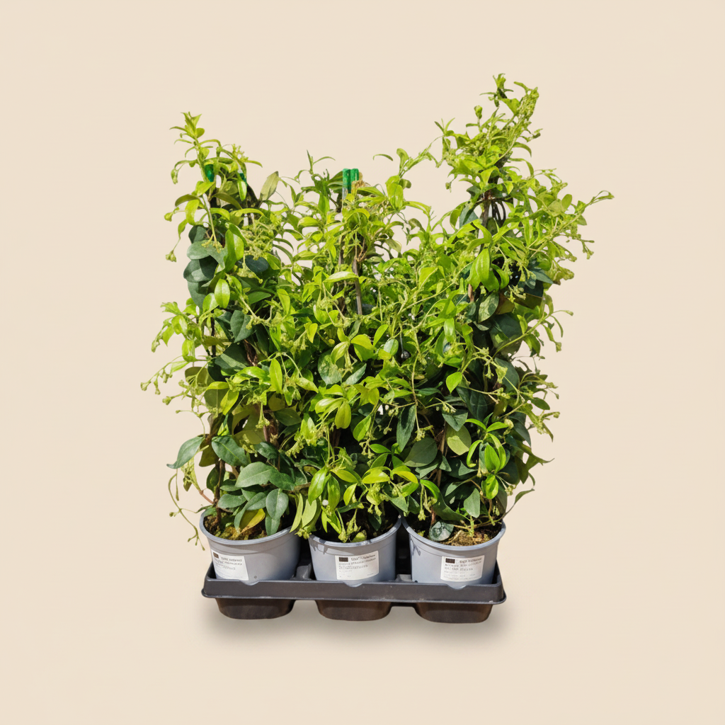 Trachelospermum Jasminoides – warme beige studioachtergrond