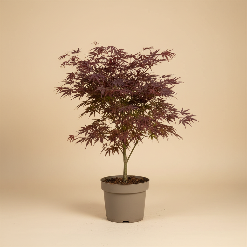 Acer Palm Atropurpureum – warme beige studioachtergrond