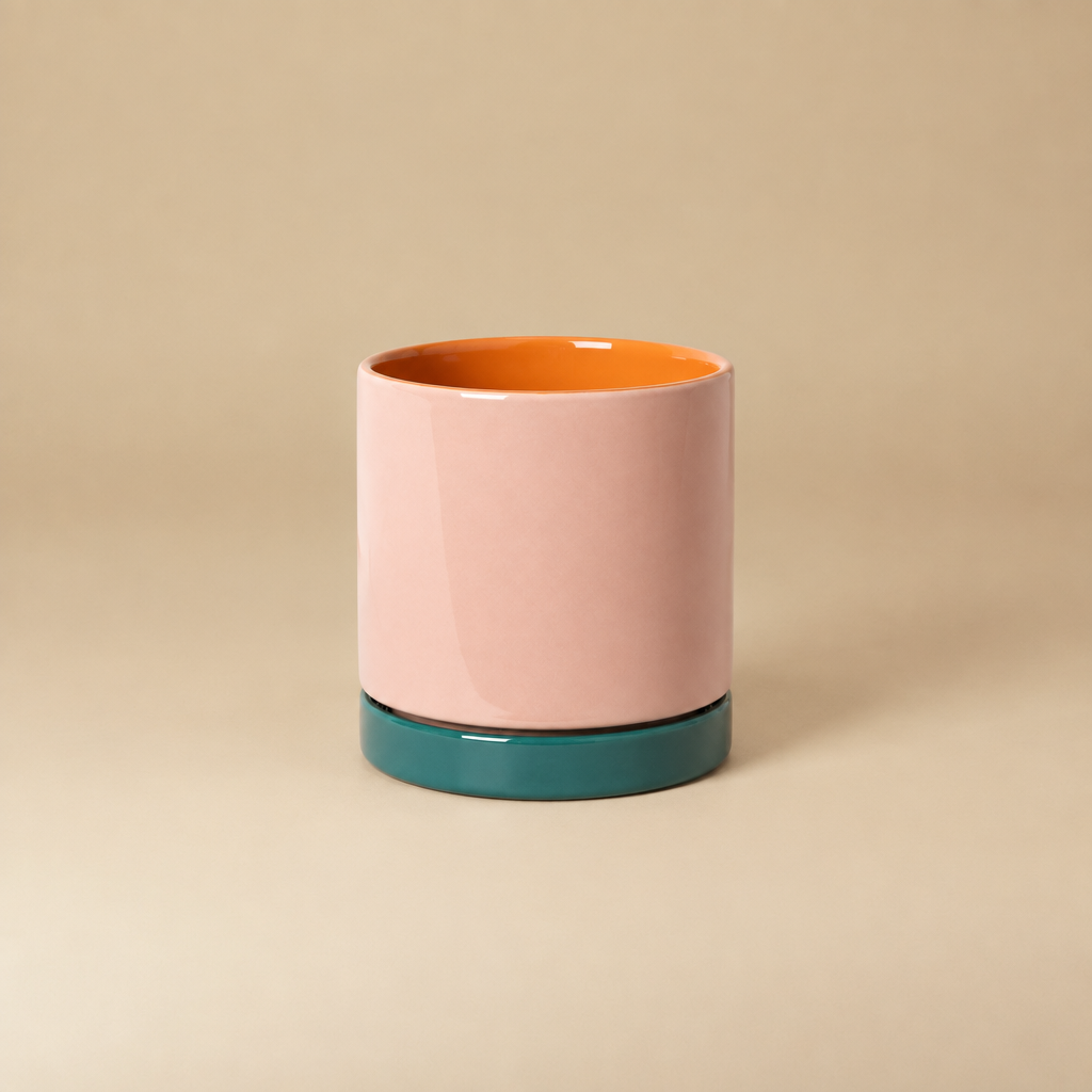Jeroom oranje/roze/petrol 18 cm | catalogusfoto