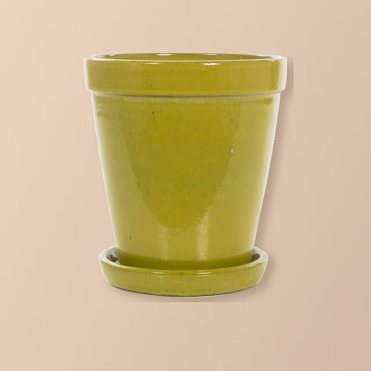 Keramische pot geel Ø30 × 33 cm