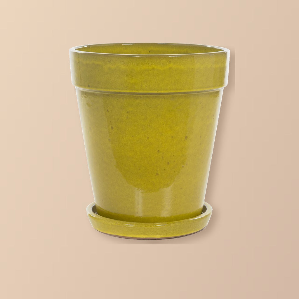 Keramische pot geel Ø38 × 44 cm