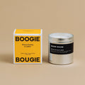Boogie Bougie Mimosa Darling & Leather, chroom geurkaars 250 g met doos, beige studio