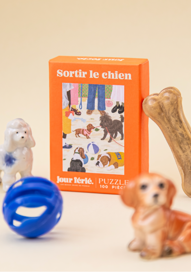 Sortir le chien - Mini puzzle 100 pièces