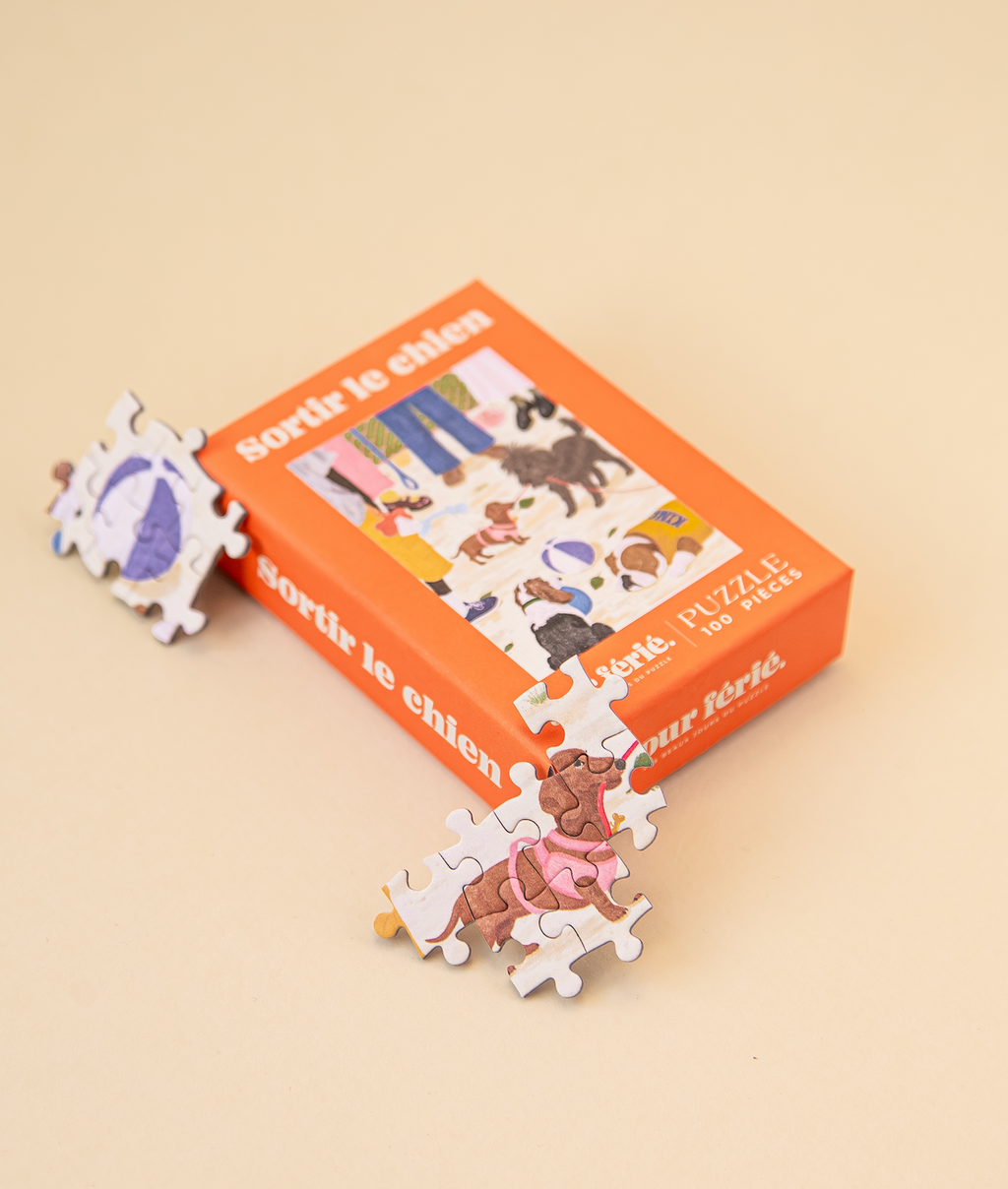 Sortir le chien - Mini puzzle 100 pièces