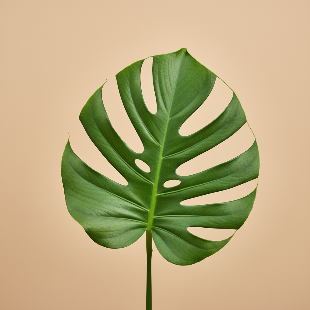 Monstera deliciosa blad close-up