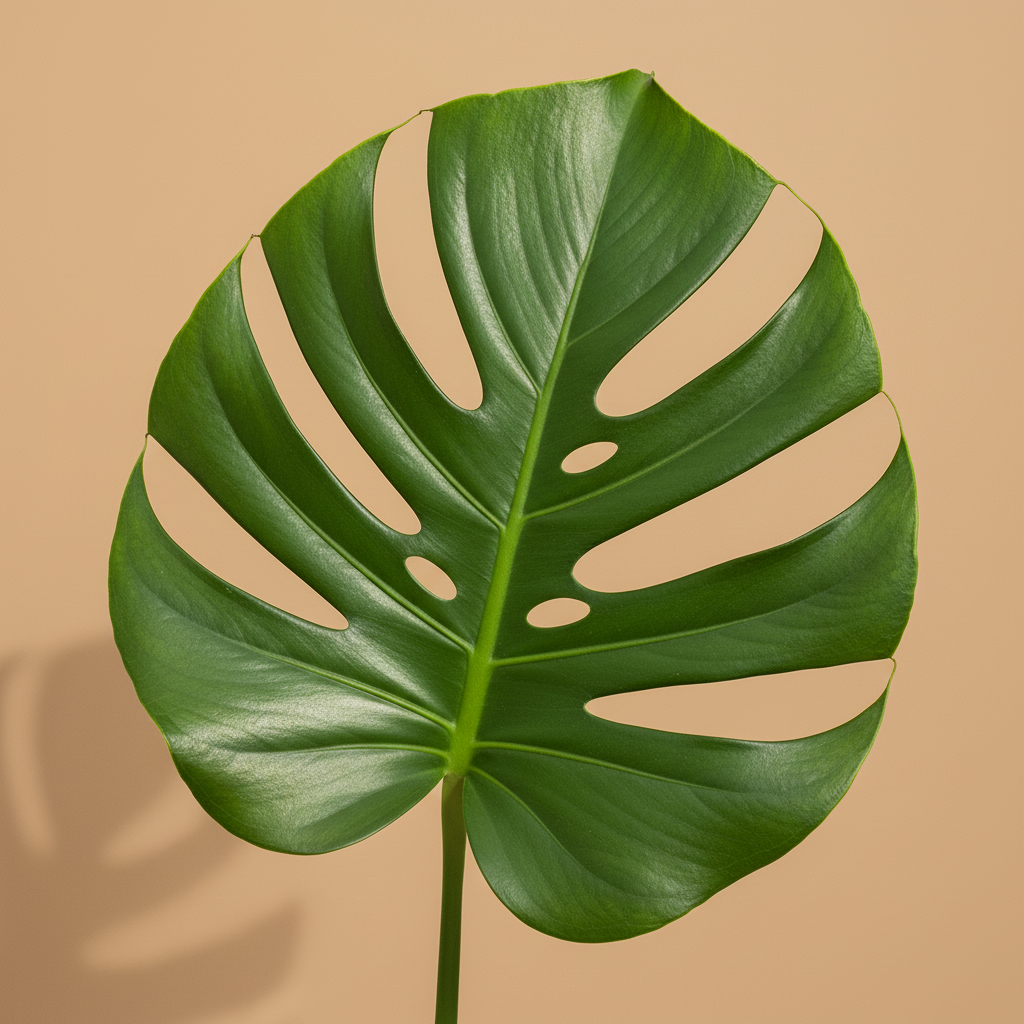 Monstera deliciosa close-up gatenblad