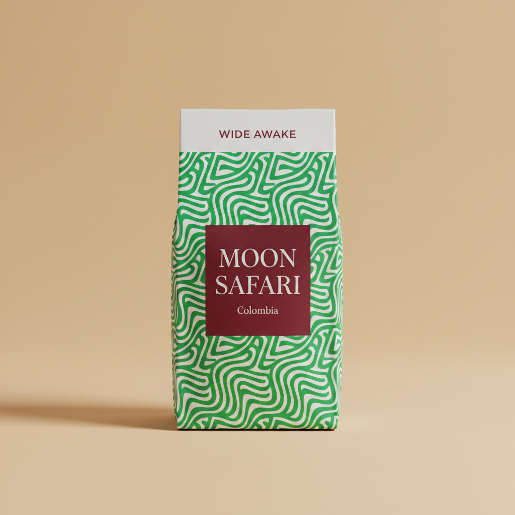Moon Safari koffiezak van Wide Awake - studiofoto