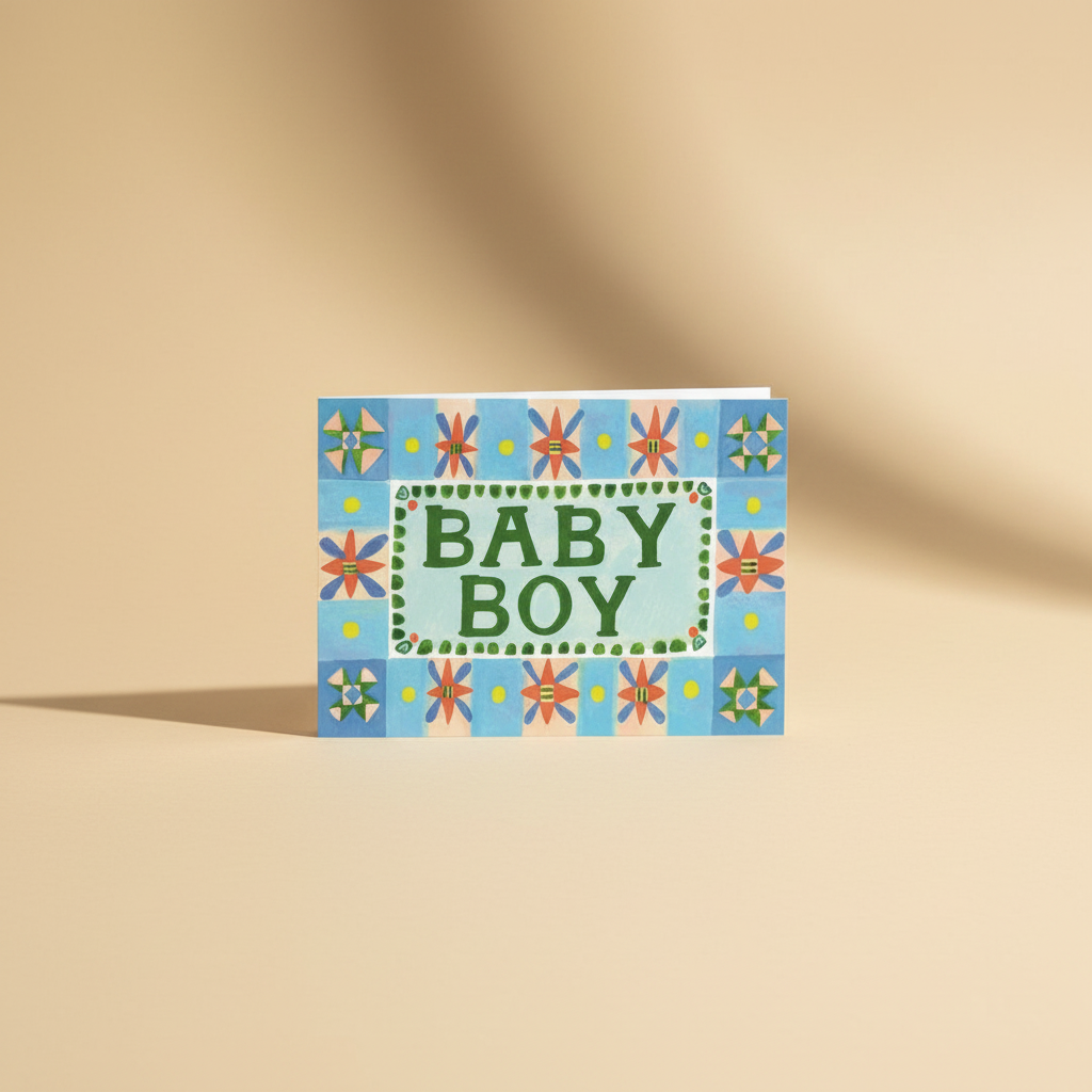 Nieuwe babykaart | Babyjongen