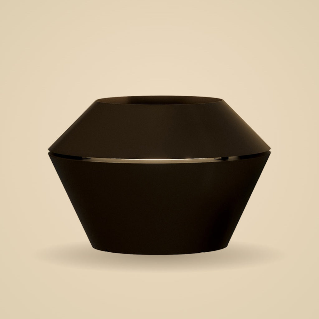 Mazu Oyster plantenbak studio – Zwart-bruin